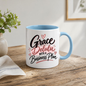 Personalized Name Mug "Grace Delulu With A Business Plan" Grace Delulu With A Business Plan 325ml Ceramic Coffee Mug – Custom Name Typography Slogan with Pink Brushstroke & Hearts | Funny Gift | Fast Dispatch by UK Seller (M3410)