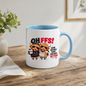 Best Friends Highland Cows Mug "OH FFS! Good Friends Make Bad Days Better!" Oh Ffs! Good Friends Make Bad Days Better! 325ml Ceramic Coffee Mug – Cute Highland Cows in Hoodies & Caps with Cup & Mug | Funny Bestie Gift | Fast Dispatch by UK Seller (M3371)