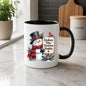 Heartwarming Mug "Kindness Makes Christmas Brighter" Snowman 325ml Ceramic Coffee Mug – Cute Winter Holiday Tea Cup with Top Hat, Cardinal Wooden Sign Gift | Available in Multicolours | Fast Dispatch by UK Seller (M1249)