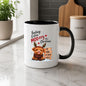 Festive Mug "Feeling Extra Moo-rry This Christmas" Highland Cow 325ml Ceramic Coffee Mug Cute Holiday Tea Cup with Reindeer Antlers, Plaid Scarf & Wooden Sign Gift | Available in Multicolours | Fast Dispatch by UK Seller (M1293)