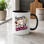 Humorous Mug "Powered by Tea & Bad Decisions" 325ml Ceramic Coffee Mug Cute Tea Lover Cup with Kawaii Smiling Teacup, Hearts & Splash Graphic Gift | Available in Multicolours | Fast Dispatch by UK Seller (M1300)