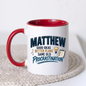 Personalized Name Mug "Matthew Good Ideas Better Plans Same Old Procrastination" Matthew Good Ideas 325ml Ceramic Coffee Mug – Custom Name Typography Slogan with Glowing Lightbulb & Checklist Notepad | Funny Gift | Fast Dispatch by UK Seller (M3420)