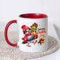 Christmas Mug "Delivering Christmas Joy Cute Bird" 325ml Ceramic Coffee Mug – Adorable Christmas Bird in Red Snowflake Beanie Scarf Carrying Stack Of Festive Gift Boxes Holiday Gift | Available in Multicolours | Fast Dispatch by UK Seller (M3269)
