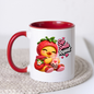 Boba Mug "Sip Smile Repeat Strawberry Duck" 325ml Ceramic Coffee Mug – Cute Winking Yellow Duck in Strawberry Hood Hoodie Shoes Holding Strawberry Boba Tea Sweet Gift For Boba Tea Lovers | Available in Multicolours | Fast Dispatch by UK Seller (M3256)