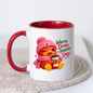 Cozy Mug "Warm Drinks Happier Days Strawberry Duck" 325ml Ceramic Coffee Mug – Cute Winter Strawberry Duck in Pink Beanie Scarf Holding Coffee Cup Cozy Gift For Friends Family | Available in Multicolours | Fast Dispatch by UK Seller (M3250)