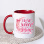Cute Mug "I Love My Nanny to the Moon and Back" Pink Moon & Stars Ceramic Coffee Cup 350ml, Heartwarming Nan Grandma Grandmother Gift from Granddaughter Grandson, Birthday Christmas Mothers Day Stocking Filler | Fast Dispatch by UK Seller (M1129)