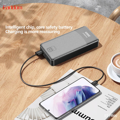 20000mAh Portable Power Bank Fast Charging Adapter | High-Capacity Lithium Polymer External Battery Pack with Multi-USB Ports