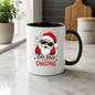 Cool Mug "Stay Jolly It's Christmas" Santa Ceramic Coffee Mug – Funny Holiday Tea Cup with Sunglasses & Thumbs Up Gift 350ml | Available in Multicolours | Fast Dispatch by UK Seller (M1235)
