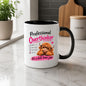 Humorous Mug "Professional Overthinker" Highland Cow 325ml Ceramic Coffee Mug Funny Relatable Tea Cup with Glasses & Checklist Gift | Available in Multicolours | Fast Dispatch by UK Seller (M1289)