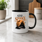 Halloween Mug "STAY SPOOKY" Haunted Castle 325ml Ceramic Coffee Mug Atmospheric Autumn Tea Cup with Full Moon, Winding Path & Bats Graphic Gift | Available in Multicolours | Fast Dispatch by UK Seller (M3080)
