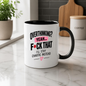 Funny Sweary Typography Mug "OVERTHINKING? YEAH... F*Ck That I'Ll Stay Chaotic Instead" 325ml Ceramic Coffee Mug – Hilarious Sarcastic Work Cup Sassy Slogan Graphic Gift | Available in Multicolours | Fast Dispatch by UK Seller (M3057)