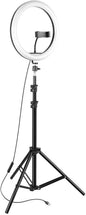 Ring Light with Tripod Stand & Phone Holder Tall 2m, 12 inch LED Ringlight Selfie Cicle Light Desk with Phone Clip for Camera, Video, Makeup, YouTube, TikTok