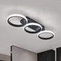 Modern LED Ceiling Light 30W Cool White, 3-Ring Flush Mount Ceiling Lamp, Contemporary Indoor Lighting Fixture for Bedroom, Living Room, Kitchen, Dining Room, Hallway