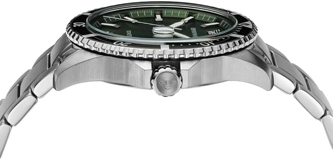 Emporio Armani Watch for Men, Quartz Three Hand Date Movement and 42mm Case Size with Stainless Steel Strap