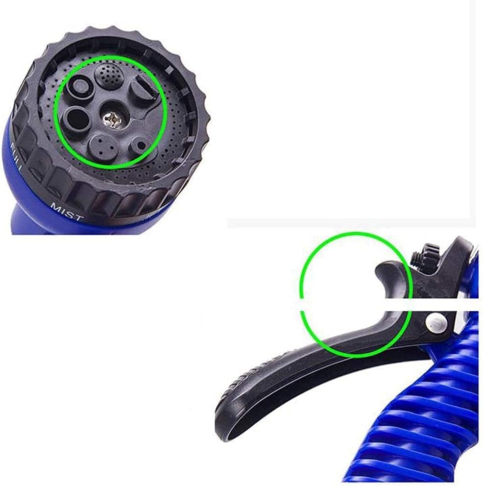 100ft Garden Hose Pipe 3 Times Expanding Flexible Light Weight Hose Pipes Reel with 7 Prayer for Washing Car/Watering Flowers/Vegetables/Cleaning Windows Car Wash Hose