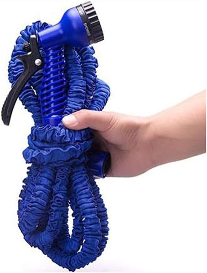 100ft Garden Hose Pipe 3 Times Expanding Flexible Light Weight Hose Pipes Reel with 7 Prayer for Washing Car/Watering Flowers/Vegetables/Cleaning Windows Car Wash Hose
