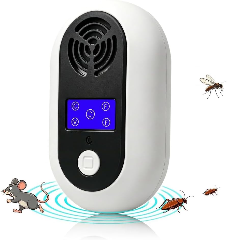 Pack of 4 Ultrasonic Pest Repeller Plug in for Home Garage Pet Safe Rodent Repellent Effective Mice Repellent & Rat Deterrent Electronic Mouse Repellent for Indoor Insect Repellent Control