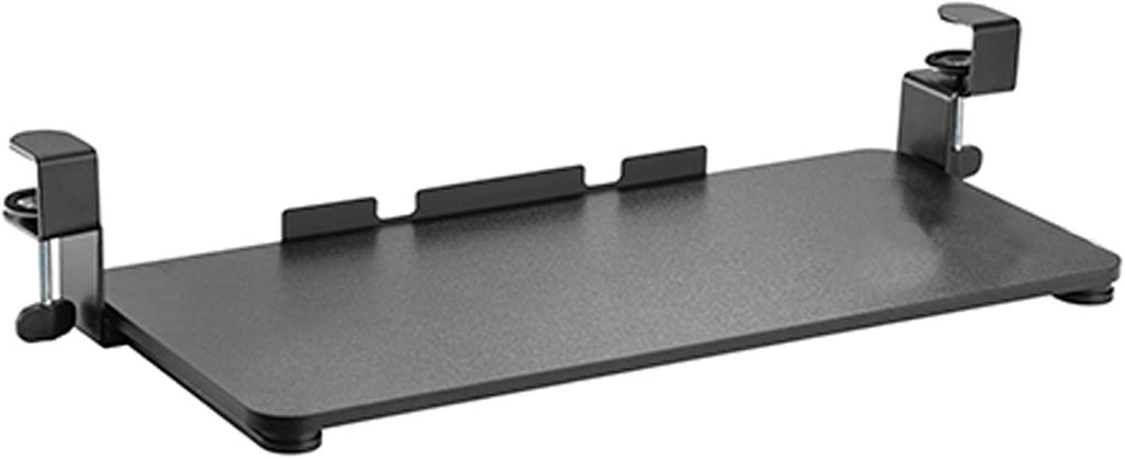Keyboard Tray Under Desk w/Ball-Bearing Slides, Platform Tray Under Table Desk Mount Drawer, No Screw into Desk, Office to Save Space