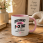 Funny Sweary Typography Mug "OVERTHINKING? YEAH... F*Ck That I'Ll Stay Chaotic Instead" 325ml Ceramic Coffee Mug – Hilarious Sarcastic Work Cup Sassy Slogan Graphic Gift | Available in Multicolours | Fast Dispatch by UK Seller (M3057)