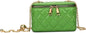 Women's MINI Quilted Clutch Bag Patent Chain Strap Purse Pouch Wedding Handbag