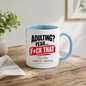 Sarcastic Mug "ADULTING? YEAH... F*Ck That I'Ll Stay Chaotic Instead" Funny Typography 325ml Ceramic Coffee Mug – Novelty Work Humor Tea Cup With Red Banner Graphic Gift | Available in Multicolours | Fast Dispatch by UK Seller (M3064)