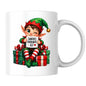 Festive Mug "Santa's Favourite Elf" Christmas Holiday Character 325ml Ceramic Coffee Mug – Cute Holiday Tea Cup with Elf Hat & Gift Box Sign | Available in Multicolours | Fast Dispatch by UK Seller (M1242)
