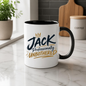 Personalized Name Mug "Jack Professionally Unbothered" Jack Professionally Unbothered 325ml Ceramic Coffee Mug – Custom Name Typography Slogan with Gold Crown & Brushstroke Accents | Funny Gift | Fast Dispatch by UK Seller (M3421)