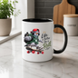 Skateboard Mug "Life Is Better On A Roll Cool Pigeon" 325ml Ceramic Coffee Mug – Cool Skater Pigeon with Red Cap, Headphones Green Hoodie Skateboard Gift For Skaters Friends | Available in Multicolours | Fast Dispatch by UK Seller (M3239)