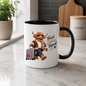 Travel Mug "Travel Explore Repeat Highland Cow" Travel Explore Repeat 325ml Ceramic Coffee Mug – Cool Explorer Highland Cow with Suitcase Shearling Jacket Sunglasses Holiday Wanderlust Gift | Available in Multicolours | Fast Dispatch by UK Seller (M3288)