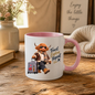 Travel Mug "Travel Explore Repeat Highland Cow" Travel Explore Repeat 325ml Ceramic Coffee Mug – Cool Explorer Highland Cow with Suitcase Shearling Jacket Sunglasses Holiday Wanderlust Gift | Available in Multicolours | Fast Dispatch by UK Seller (M3288)