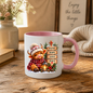 Religious Christmas Mug "Faith Hope Love Jesus" Highland Cow Faith Hope Love Jesus 325ml Ceramic Coffee Mug – Cute Highland Cow Winter Hat Mug with Wooden Signs, Lantern & Pinecones | Christian Holiday Gift | Fast Dispatch by UK Seller (M3356)