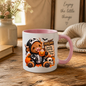 Halloween Mug "Skeleton Onesie Spooky Coffee Happier Days Highland Co." Skeleton Onesie Highland Cow 325ml Ceramic Coffee Mug – Cute Halloween Tea Cup Skull Onesie Pumpkin Mug Graphic Gift | Available in Multicolours | Fast Dispatch by UK Seller (M3181)