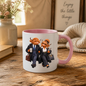 Business Mug "Professional Highland Cow Power Couple" Professional Highland Cow Power Couple 325ml Ceramic Coffee Mug – Stylish Office Corporate Tea Cup With Suits Coffee Graphic Gift | Available in Multicolours | Fast Dispatch by UK Seller (M3193)
