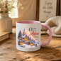 Christmas Mug "O Come Let Us Adore Him Luke 2:11" O Come Let Us Adore Him 325ml Ceramic Coffee Mug – Festive Winter Church Scene Mug with Lanterns Snow Dusted Trees Holiday Gift | Available in Multicolours | Fast Dispatch by UK Seller (M3322)
