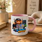Tech Mug "Eat Code AI Sleep Repeat Highland Cow" 325ml Ceramic Coffee Mug – Cute Highland Cow in Cap & Headphones With Laptop Code Screen Tech Gift For Developers Coders | Available in Multicolours | Fast Dispatch by UK Seller (M3233)
