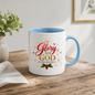Christmas Mug "Glory To God In The Highest" Glory to God in the Highest 325ml Ceramic Coffee Mug – Festive Christian Typography Mug with Star Of Bethlehem Holly Gold Stars Holiday Gift | Available in Multicolours | Fast Dispatch by UK Seller (M3316)