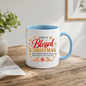 Christmas Mug "Have A Blessed Christmas Faith Love Joy" 325ml Ceramic Coffee Mug – Christian Holiday Blessing Mug With Gold Snowflakes Scrollwork Festive Religious Gift | Available in Multicolours | Fast Dispatch by UK Seller (M3296)