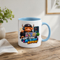 Tech Mug "Eat Code AI Sleep Repeat Highland Cow" 325ml Ceramic Coffee Mug – Cute Highland Cow in Cap & Headphones With Laptop Code Screen Tech Gift For Developers Coders | Available in Multicolours | Fast Dispatch by UK Seller (M3233)