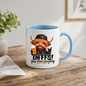 Highland Cow Beer Lover Mug "Oh FFS! Beer Fixes Everything" Oh FFS! Beer Fixes Everything 325ml Ceramic Coffee Mug – Cute Highland Cow in Hoodie & Cap Holding Pint Glass with Rock On Sign | Funny Gift | Fast Dispatch by UK Seller (M3390)