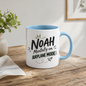 Personalized Name Mug "Noah Mentally On Airplane Mode" Noah Mentally On Airplane Mode 325ml Ceramic Coffee Mug – Custom Name Typography Slogan with Crown, Grey Brushstroke Banner & Paper Plane Graphic | Funny Gift | Fast Dispatch by UK Seller (M3453)
