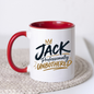 Personalized Name Mug "Jack Professionally Unbothered" Jack Professionally Unbothered 325ml Ceramic Coffee Mug – Custom Name Typography Slogan with Gold Crown & Brushstroke Accents | Funny Gift | Fast Dispatch by UK Seller (M3421)