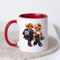 Corporate Mug "Professional Highland Cow Couple" 325ml Ceramic Coffee Mug – Stylish Highland Cow Couple in Suits Coat Holding Laptop Work Office Gift For Coworkers Professionals | Available in Multicolours | Fast Dispatch by UK Seller (M3264)