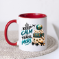 Travel Mug "Keep Calm And Travel More" 325ml Ceramic Coffee Tea Cup – Vintage Suitcases, Globe, Sunglasses & Slogan Novelty Gift for Travelers, Adventurers, Birthday – Fast Dispatch by UK Seller (M3508)