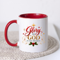 Christmas Mug "Glory To God In The Highest" Glory to God in the Highest 325ml Ceramic Coffee Mug – Festive Christian Typography Mug with Star Of Bethlehem Holly Gold Stars Holiday Gift | Available in Multicolours | Fast Dispatch by UK Seller (M3316)