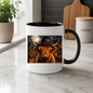 Spooky Mug "Spooky Witch Highland Cow" Witchy Highland Cow 325ml Ceramic Coffee Mug Gothic Halloween Tea Cup with Witch Hat and Full Moon Graphic Gift | Available in Multicolours | Fast Dispatch by UK Seller (M3158)