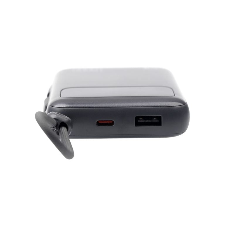 10000mAh Power Bank with Built-in Cables & Smart Digital Display | Fast Charging Portable Battery Pack with Lanyard Loop