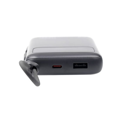 10000mAh Power Bank with Built-in Cables & Smart Digital Display | Fast Charging Portable Battery Pack with Lanyard Loop