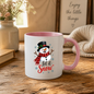 Festive Mug "Let It Snow" Snowman Ceramic Coffee Mug – Cute Winter Holiday Tea Cup with Scarf & Snowflake Decor Gift 350ml | Available in Multicolours | Fast Dispatch by UK Seller (M1231)
