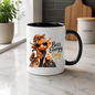 Highland Cow Mug "Boss Energy Only Highland Cow" 325ml Ceramic Coffee Mug – Stylish Highland Cow in Leopard Bow, Trench Coat Sunglasses Holding Coffee Cup Designer Bag Office Boss Gift | Available in Multicolours | Fast Dispatch by UK Seller (M3277)