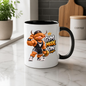 Gym Mug "Gym Mode ON Muscular Highland Cow" Gym Mode ON 325ml Ceramic Coffee Mug – Muscular Winking Highland Cow in Tank Top & Cap Flexing Bicep Holding Gold Dumbbell Shaker Gym Fitness Gift | Available in Multicolours | Fast Dispatch by UK Seller (M3271)